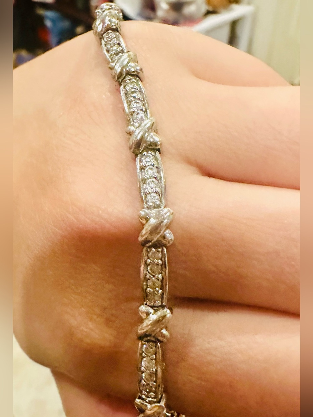 Over 2 Ct Natural Diamond Tennis Bracelet gold on 925 silver worth over $2000